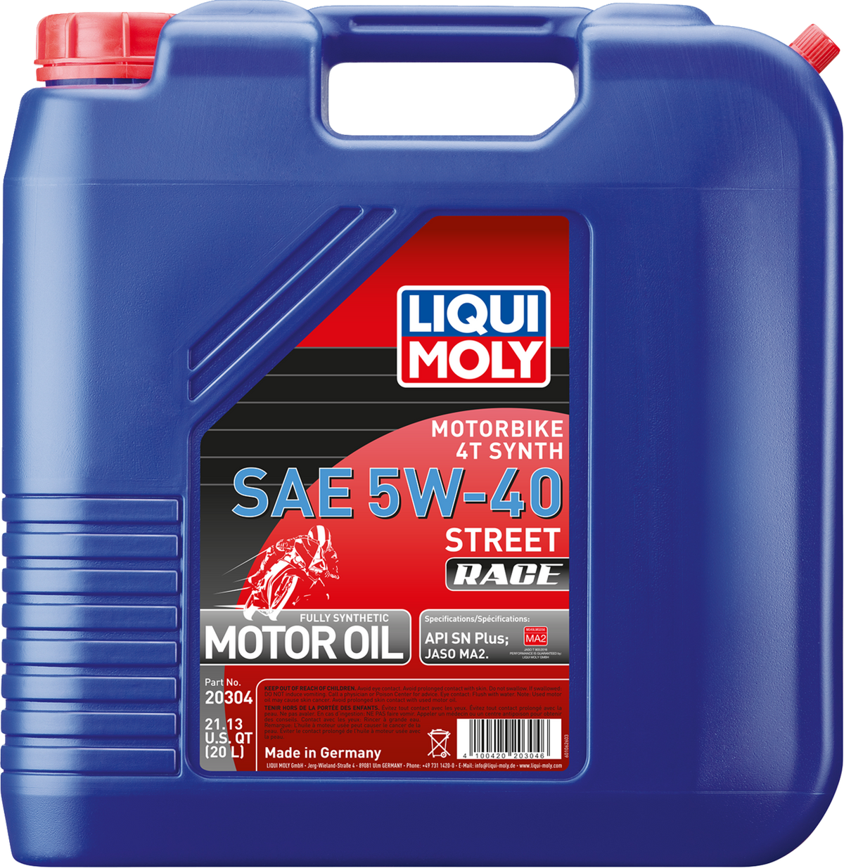 Liqui Moly Street Race Synthetic 4T Engine Oil - 5W-40 - 20L