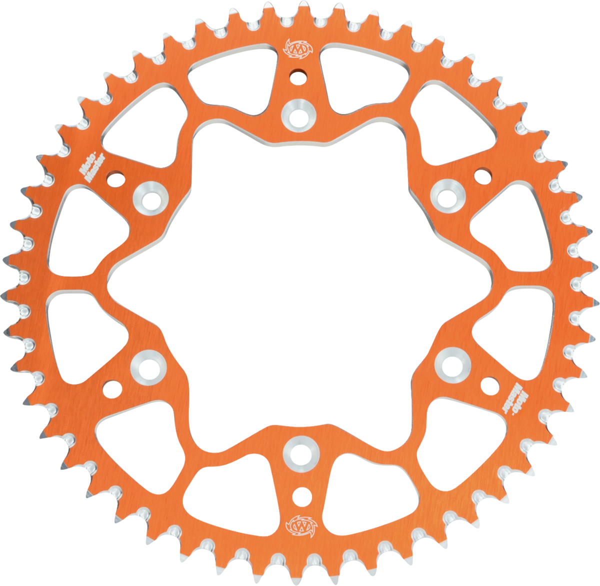 MOTO-MASTER 7075-T6 Aluminum Rear Sprocket 52-Tooth Orange for GasGas, Husqvarna and KTM - Part Number 620082552