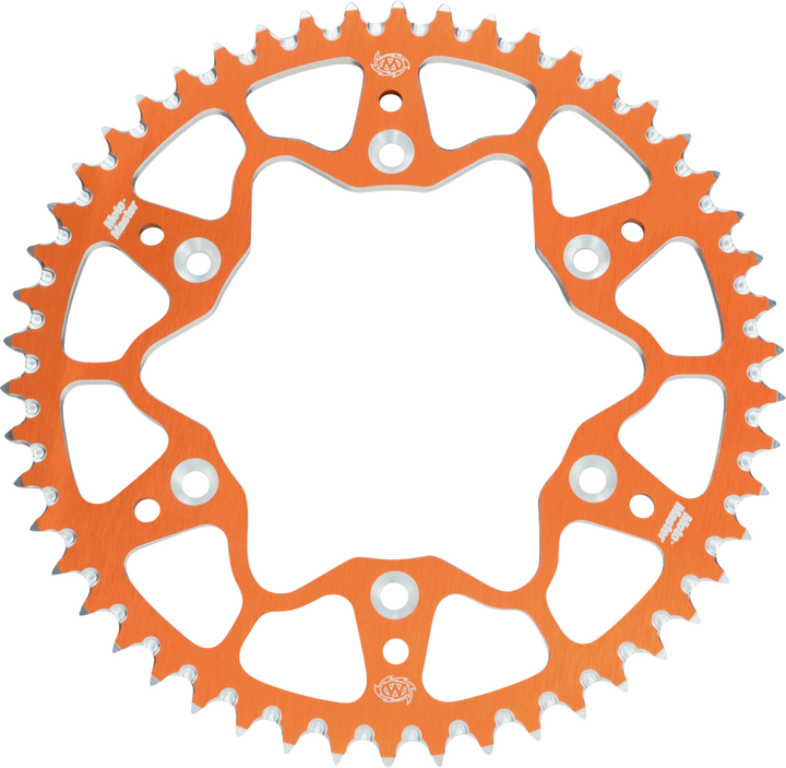 MOTO-MASTER 7075-T6 Aluminum Rear Sprocket 52-Tooth Orange for GasGas, Husqvarna and KTM - Part Number 620082552