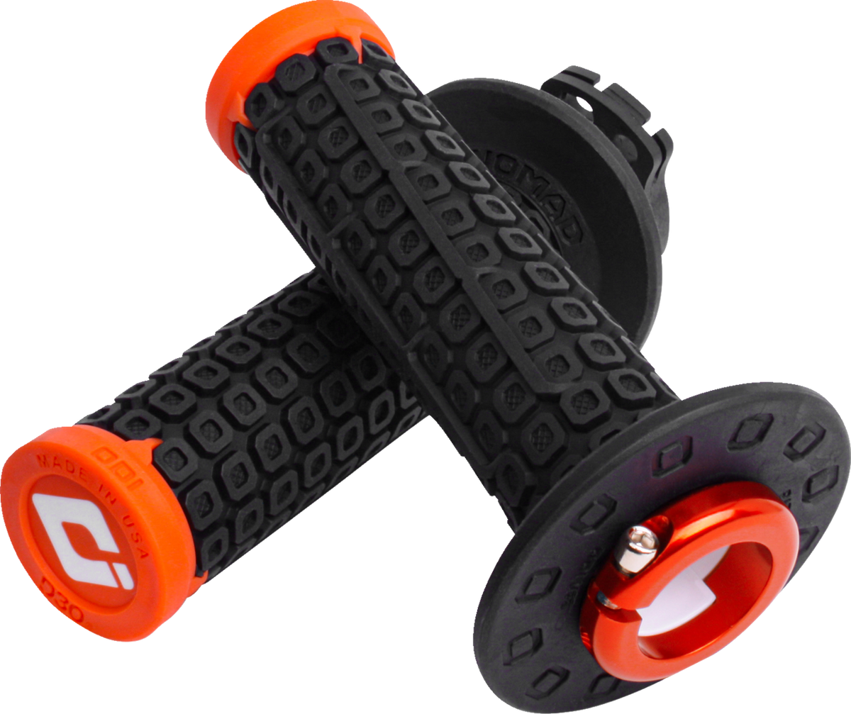 ODI Nomad Lock-On Off-Road Grips, Black and Orange, H36NDBO