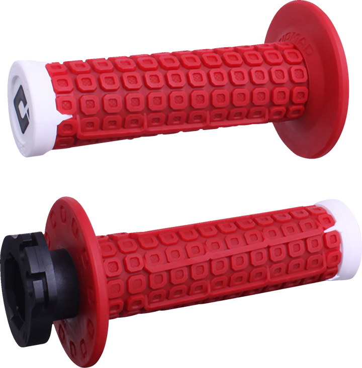 ODI Nomad Lock-On Off-Road Grips Red/White/Silver H36NDRW