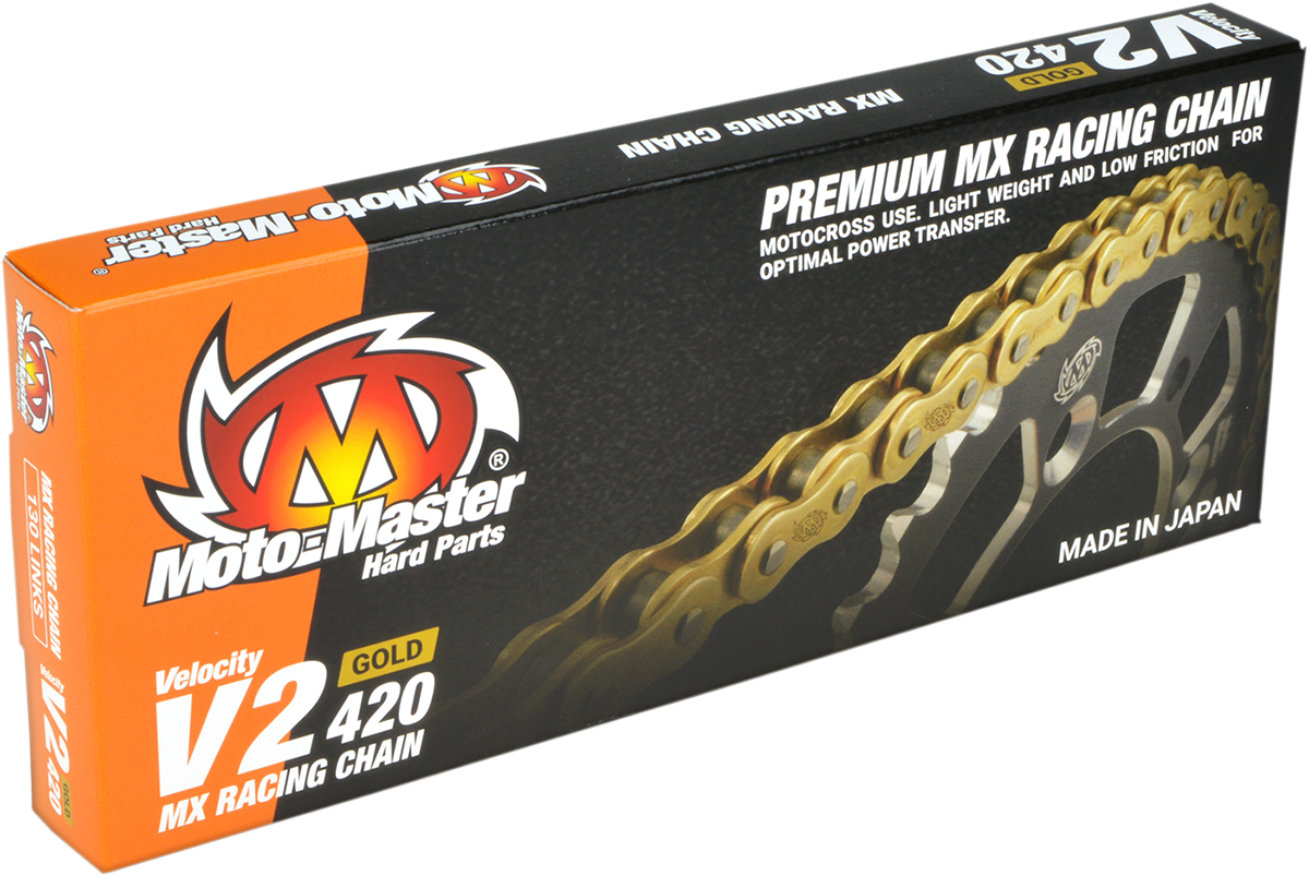 MOTO-MASTER V2 420 Gold Drive Chain, 130 Links, Part Number 642001