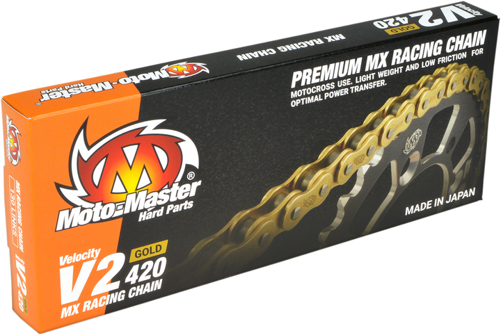 MOTO-MASTER V2 420 Gold Drive Chain, 130 Links, Part Number 642001