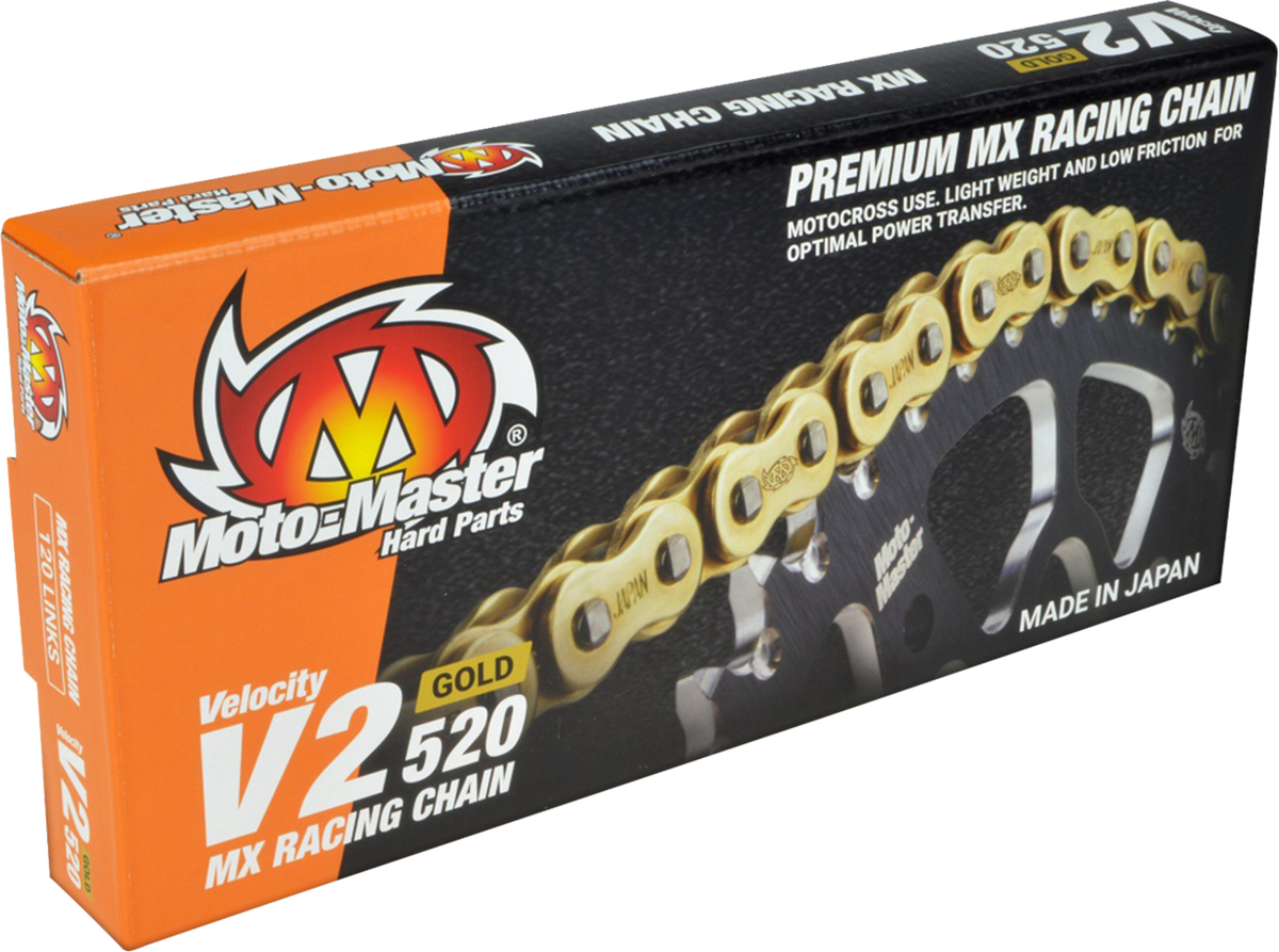 MOTO-MASTER V2 520 Gold Drive Chain, 120 Links, Part 652001