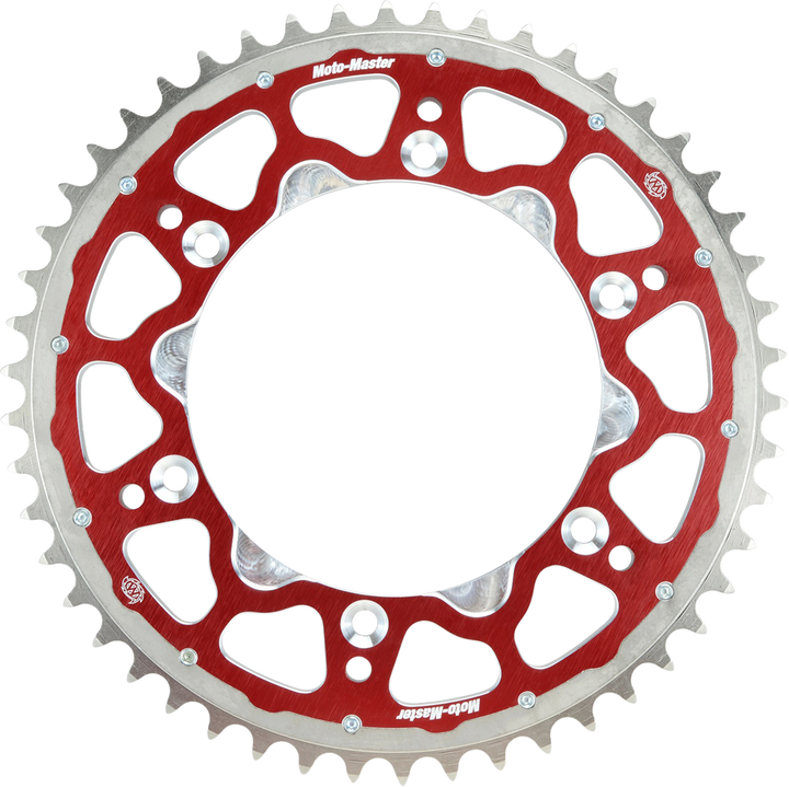 MOTO-MASTER Fusion Series Dual Ring Rear Sprocket 52-Tooth Red for Honda - Part Number 620023352
