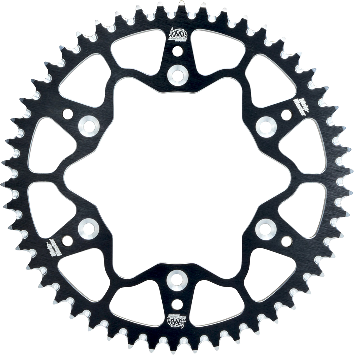 MOTO-MASTER 7075-T6 Aluminum Rear Sprocket, 49 Tooth, Black - Suzuki/Yamaha, Part 620042249
