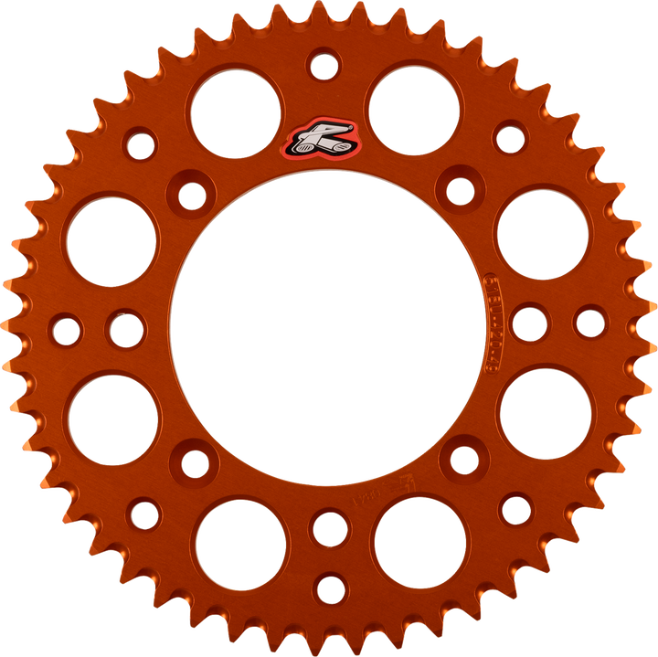 Renthal 518U-420-49GPOR Ultralight Aluminum Rear Sprocket, 49-Tooth Orange