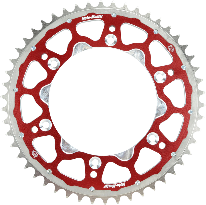 MOTO-MASTER Fusion Series Dual Ring Rear Sprocket, 48-Tooth, Red, Part Number 620123348