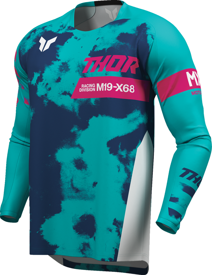 Thor Launchmode Bleach Jersey - White/Aqua