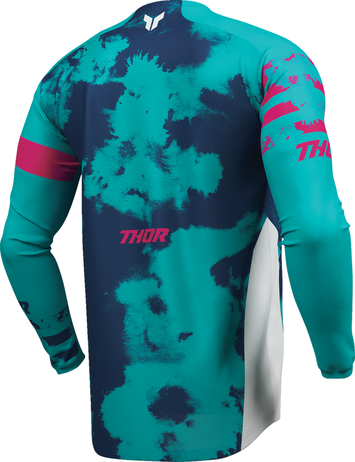 Thor Launchmode Bleach Jersey - White/Aqua