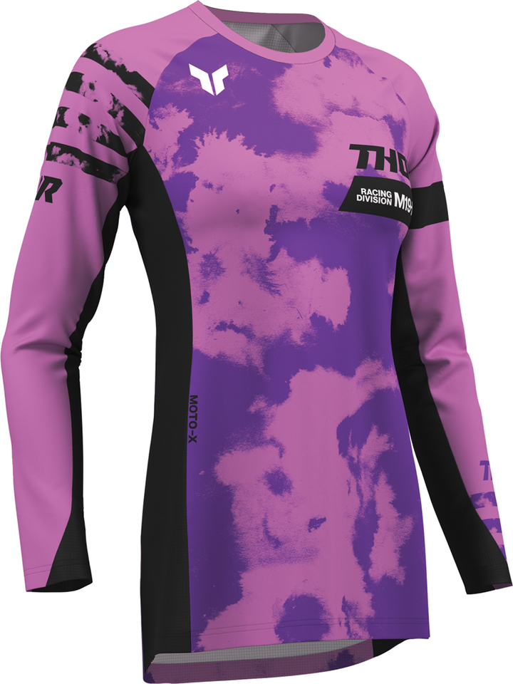 Thor Women's Launchmode Bleach Jersey - Black/Orchid