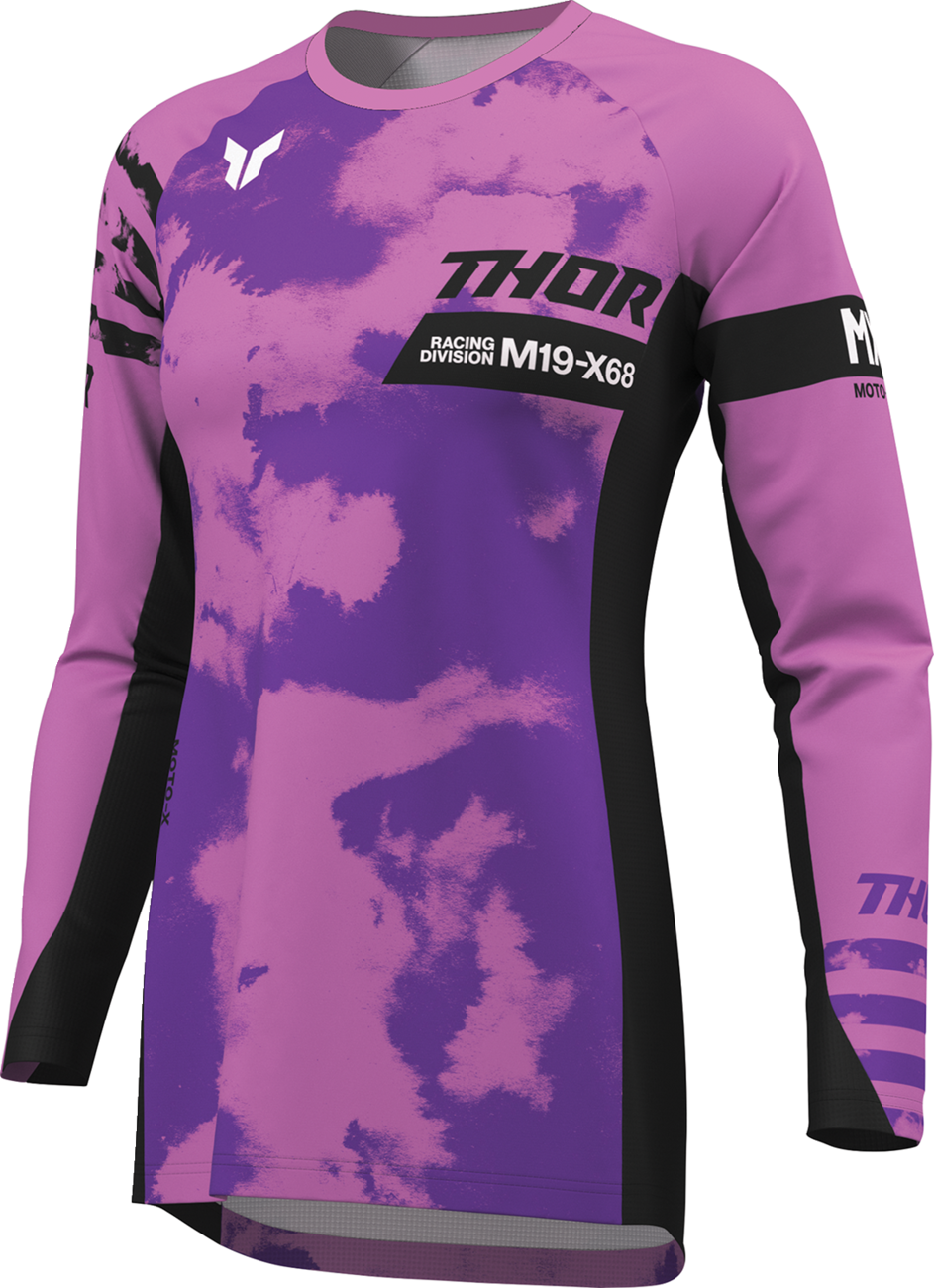 Thor Women's Launchmode Bleach Jersey - Black/Orchid