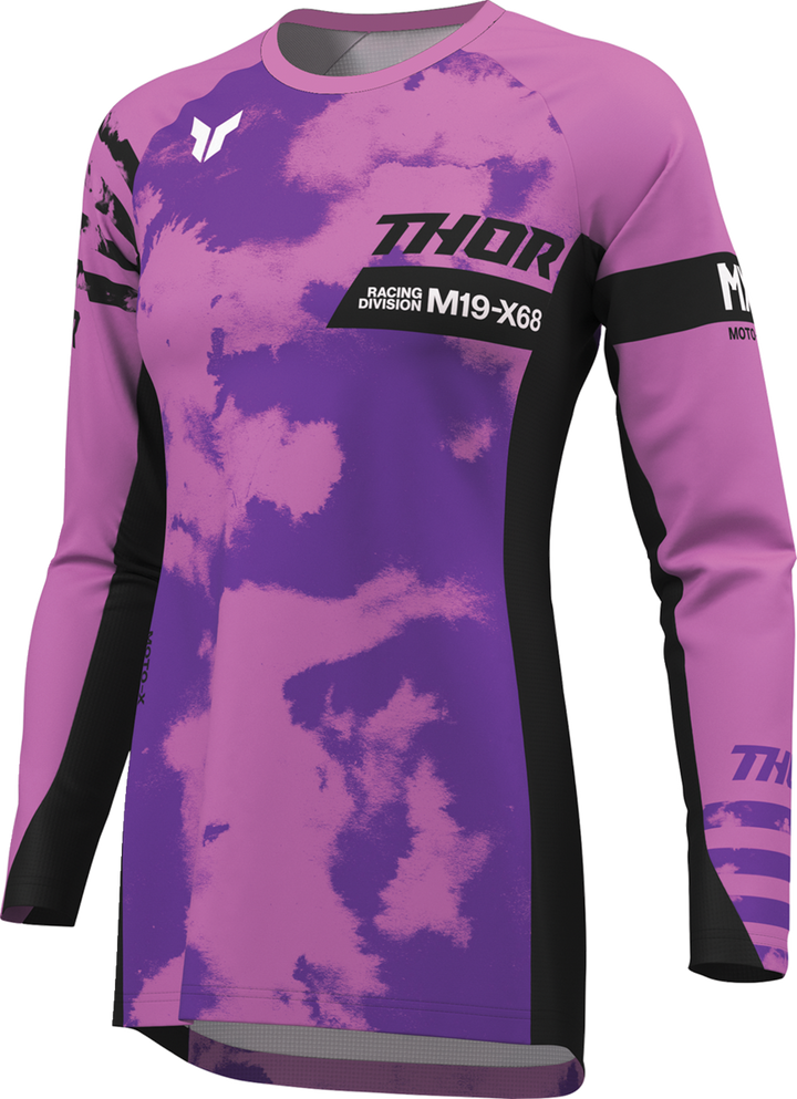 Thor Women's Launchmode Bleach Jersey - Black/Orchid