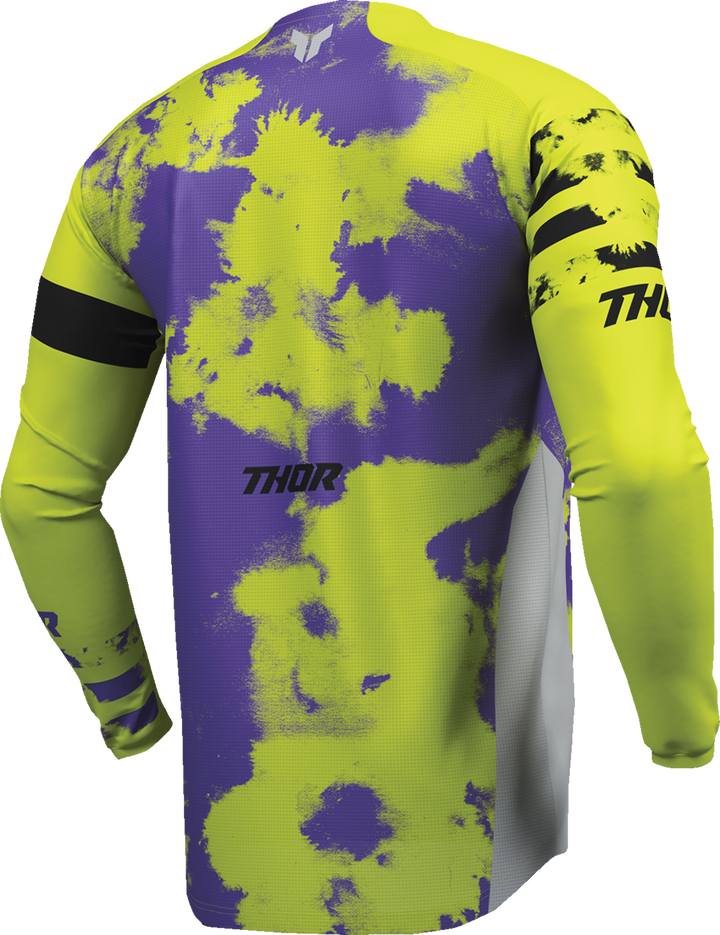 Thor Youth Launchmode Bleach Jersey - Gray/Acid