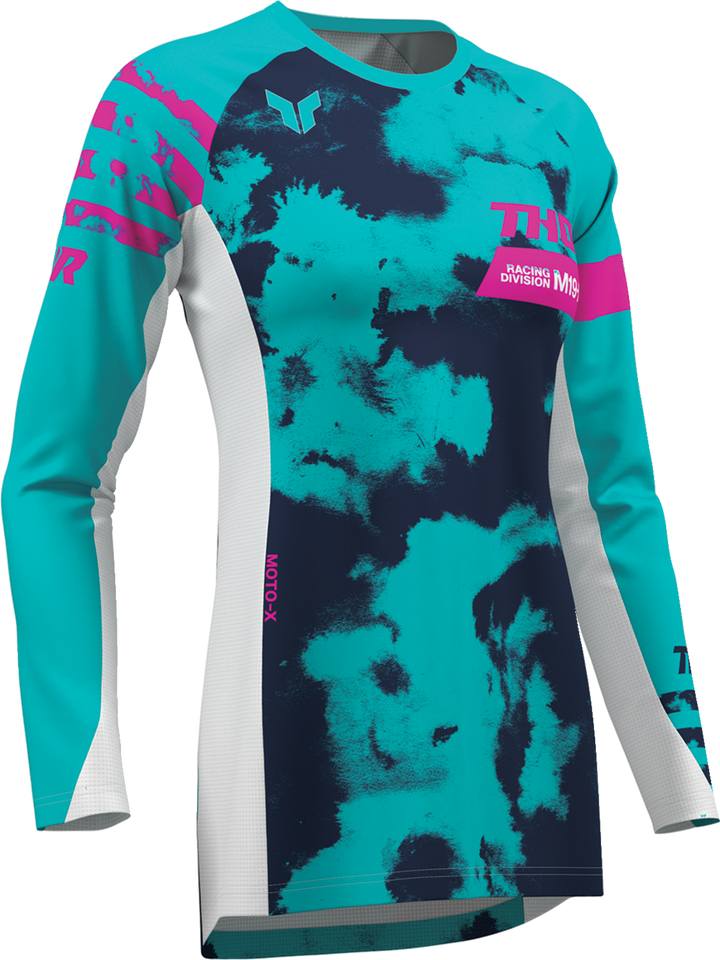 Thor Women's Launchmode Bleach Jersey - White/Aqua