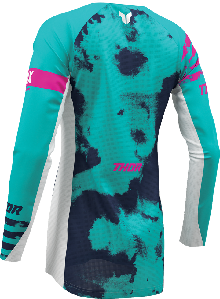 Thor Women's Launchmode Bleach Jersey - White/Aqua