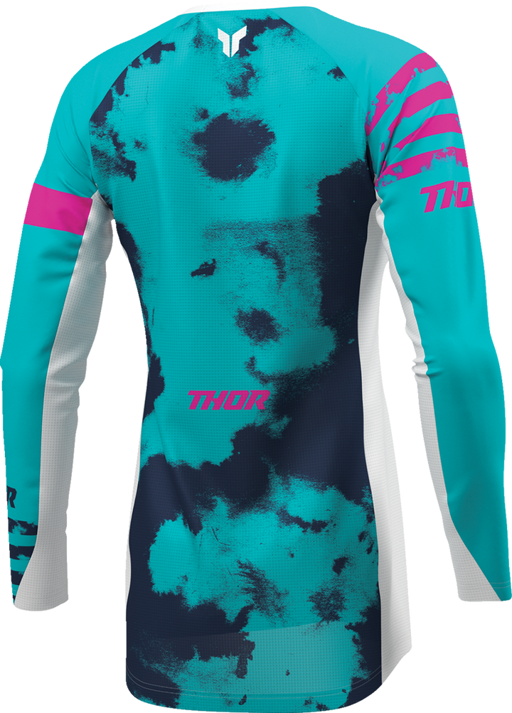 Thor Women's Launchmode Bleach Jersey - White/Aqua