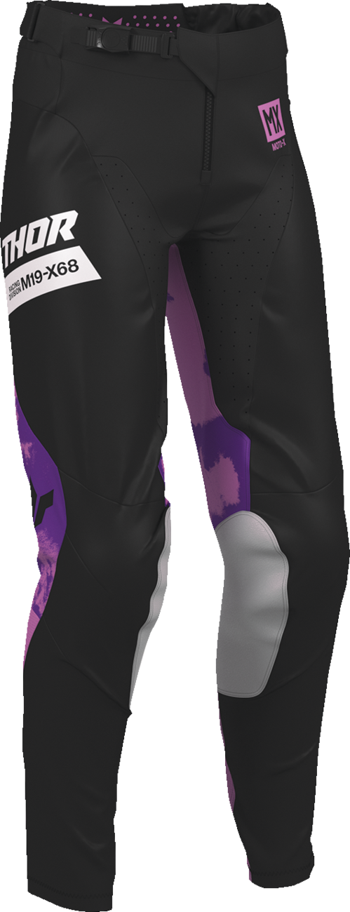 Thor Women's Launchmode Bleach Pants - Black/Orchid