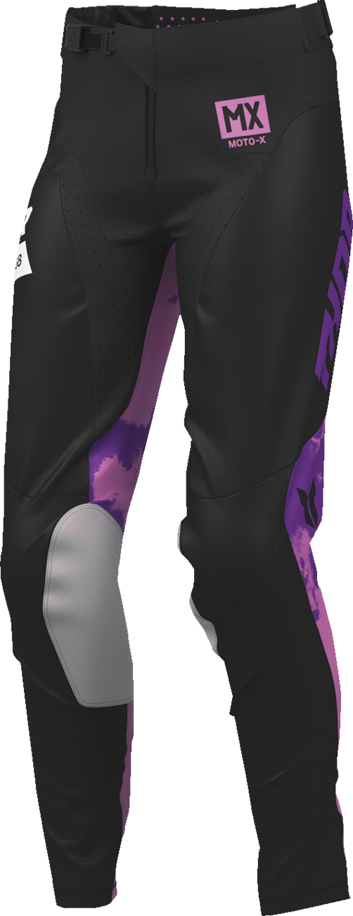 Thor Women's Launchmode Bleach Pants - Black/Orchid