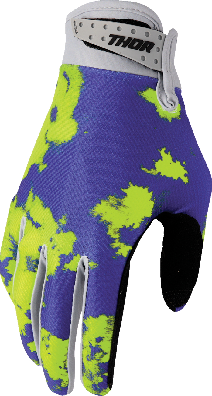 Thor Launchmode Bleach Gloves - Gray/Acid