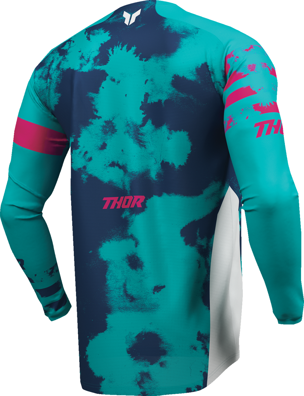 Thor Youth Launchmode Bleach Jersey - White/Aqua