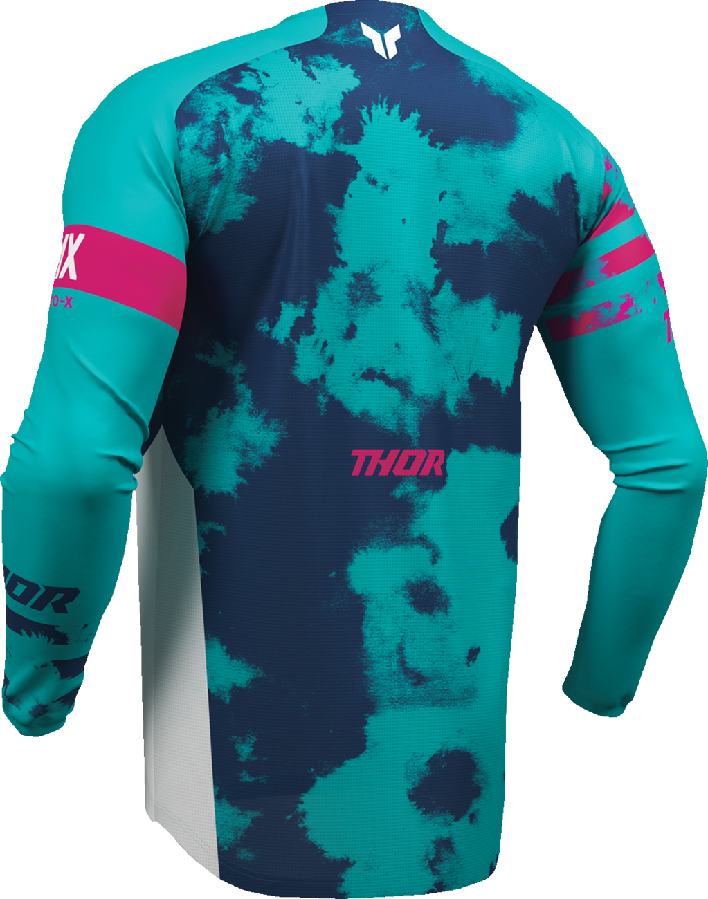 Thor Youth Launchmode Bleach Jersey - White/Aqua