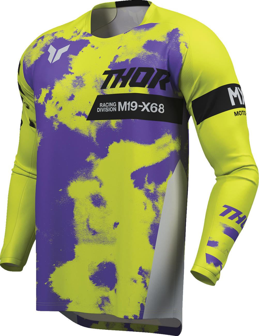 Thor Launchmode Bleach Jersey - Gray/Acid