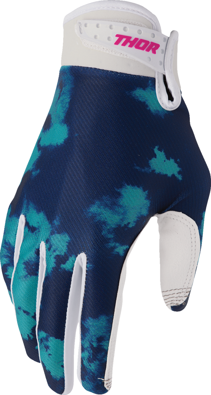 Thor Launchmode Bleach Gloves - White/Aqua