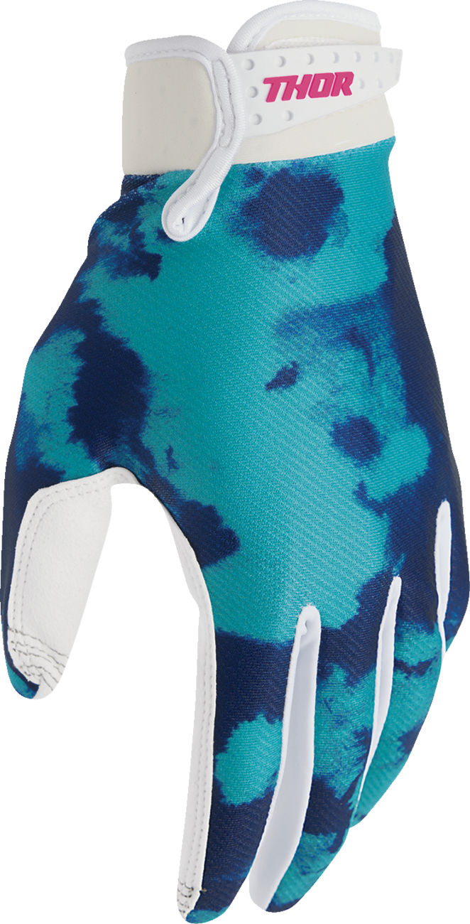 Thor Launchmode Bleach Gloves - White/Aqua
