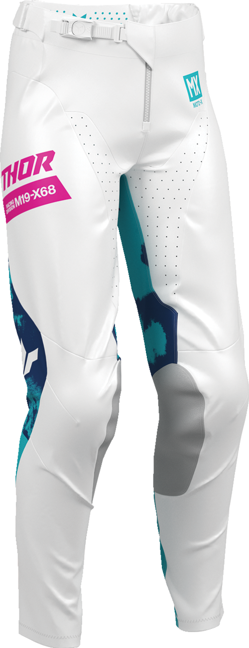 Thor Women's Launchmode Bleach Pants - White/Aqua