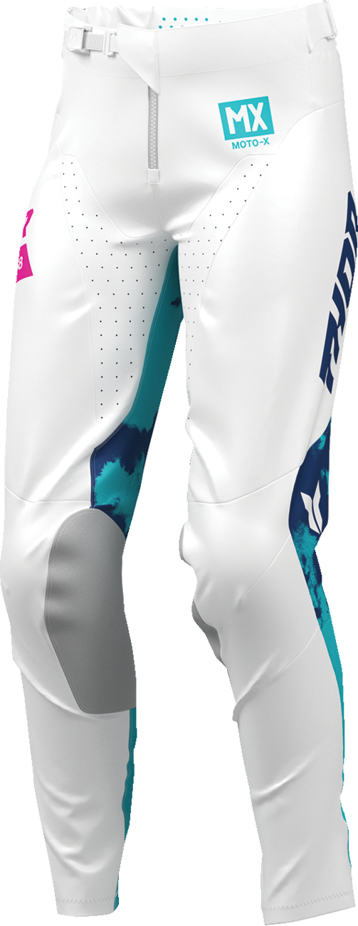 Thor Women's Launchmode Bleach Pants - White/Aqua