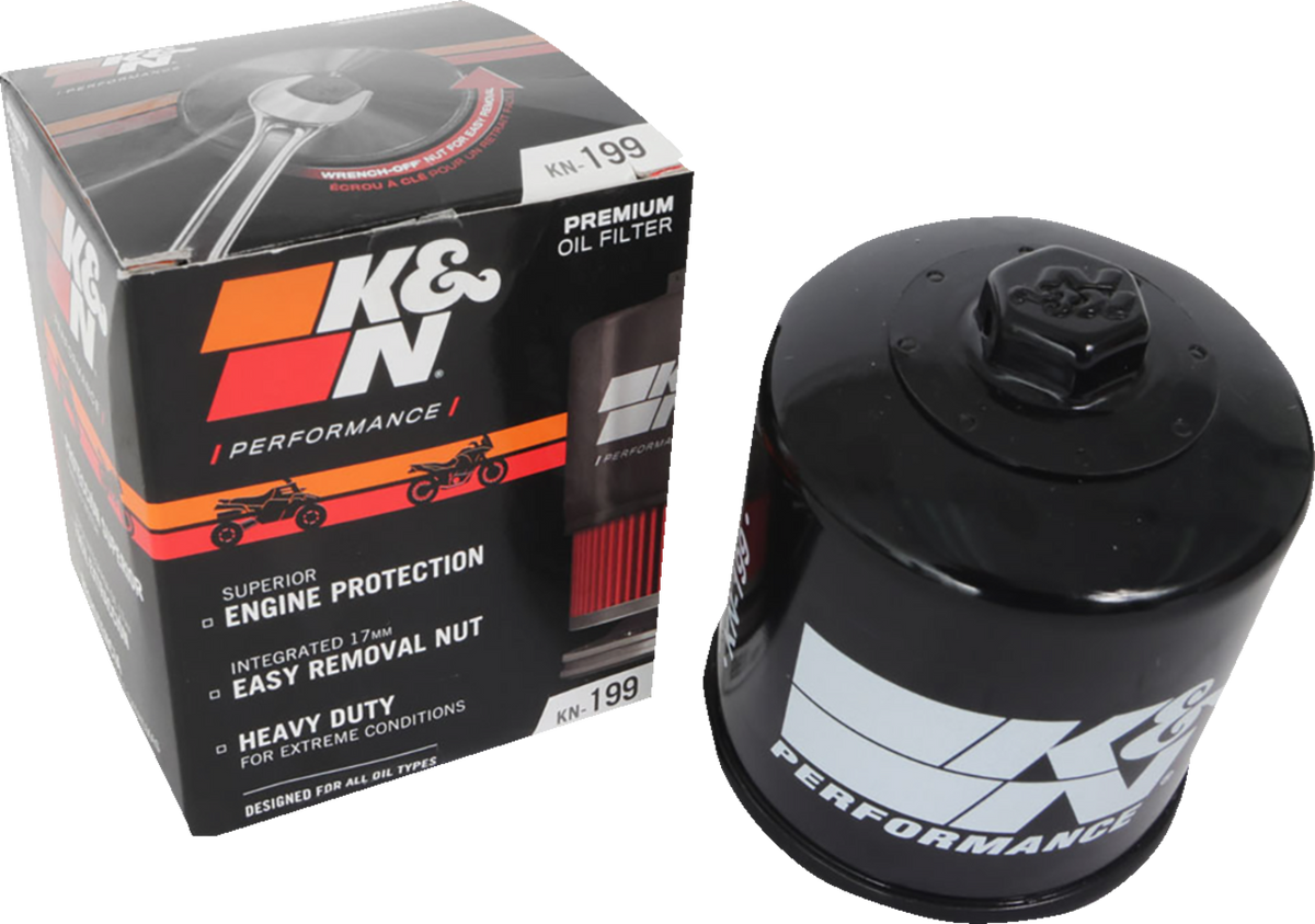 K & N Oil Filter - Black - Indian/Polaris KN-199