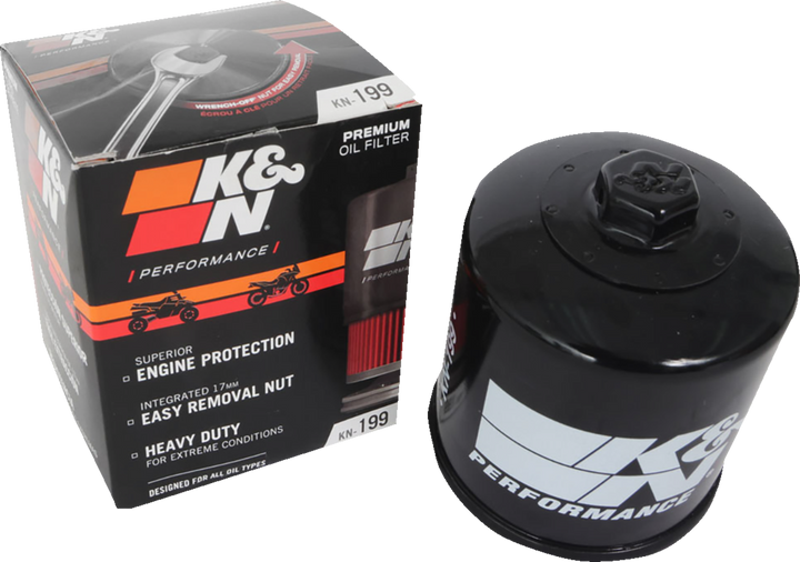 K & N Oil Filter - Black - Indian/Polaris KN-199