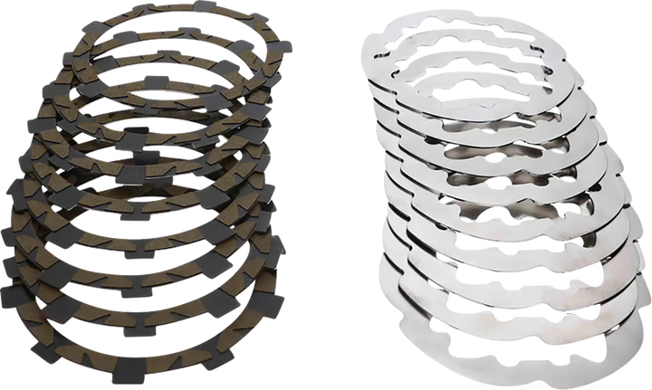 REKLUSE Apex Clutch Pack Replacement Friction and Steel Plates 754-07176 for Yamaha and Triumph