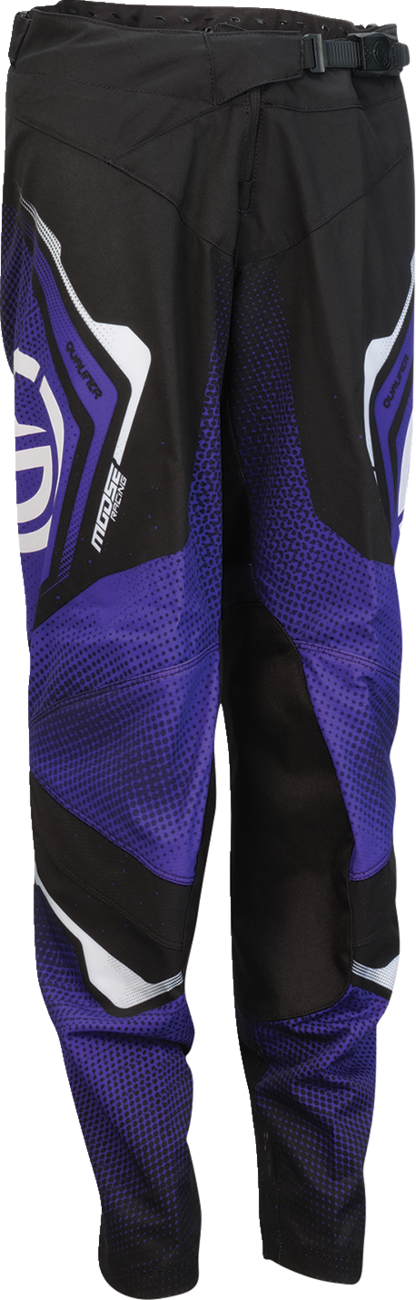 Moose Racing Youth Qualifier Pants - Black/Purple/White