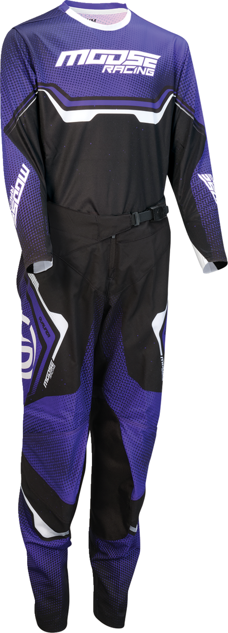 Moose Racing Youth Qualifier Pants - Black/Purple/White