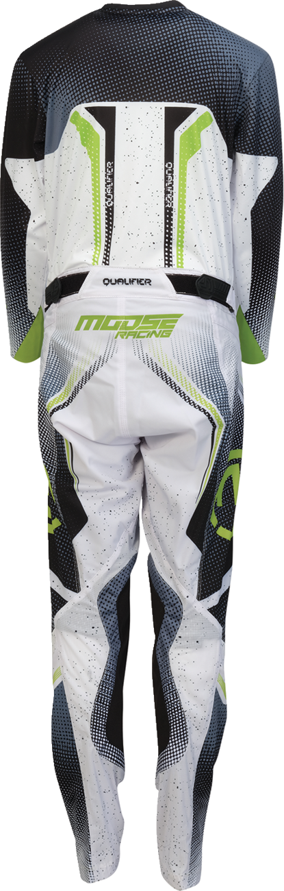 Moose Racing Youth Qualifier Jersey - White/Black/Green