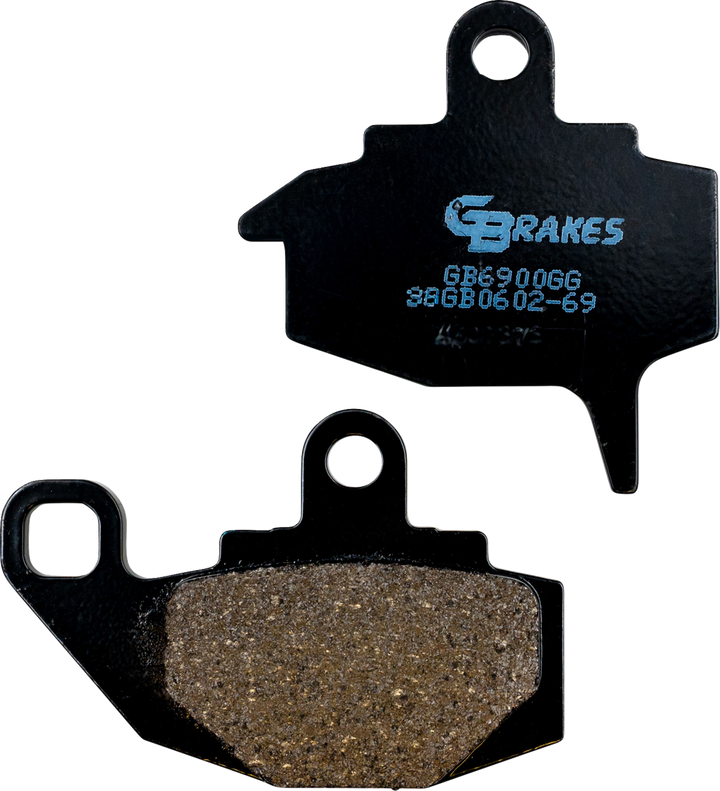 GBRAKES GB0602-69 Semi-Metallic/Ceramic Motorcycle Brake Pads, Front/Rear
