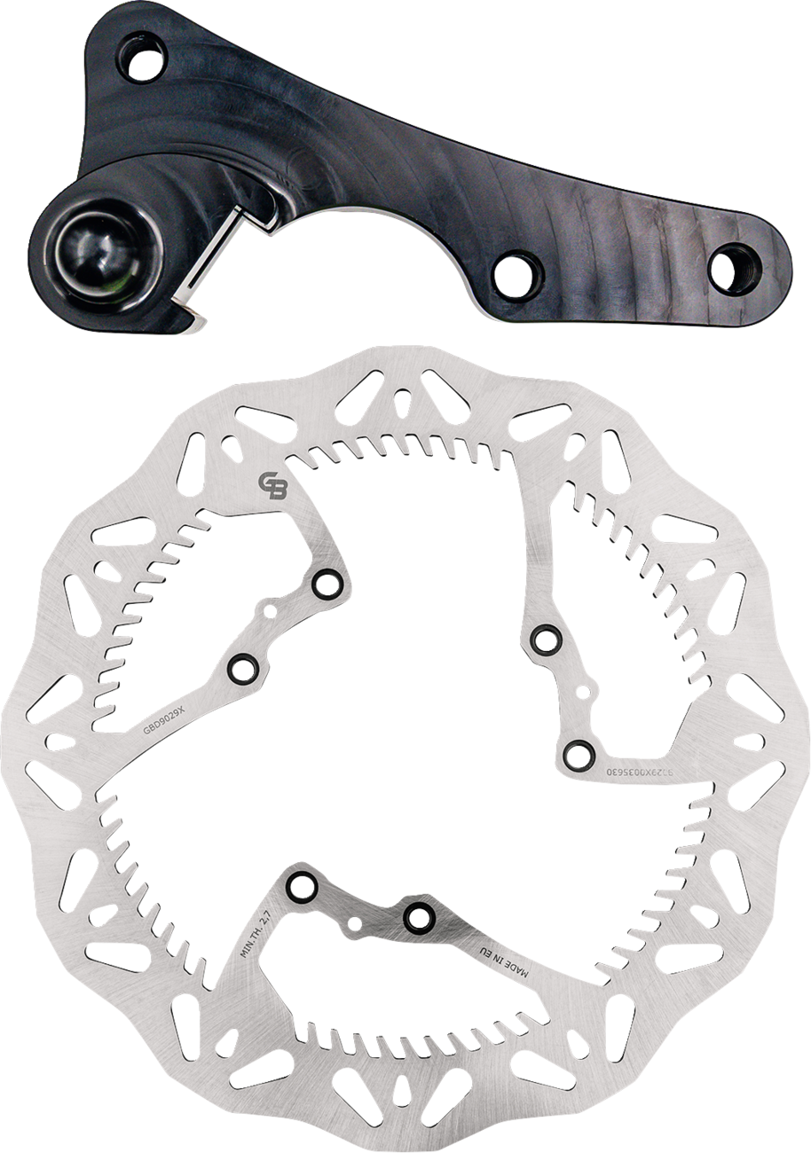 GBRAKES GBDOS213 Brake Rotor Kit with Caliper Relocation Bracket, Solid Mount