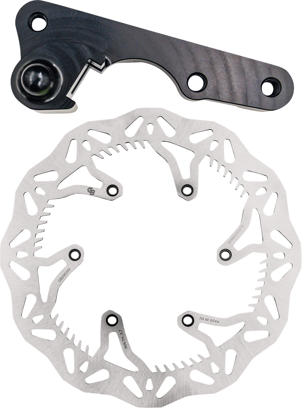 GBRAKES Cryo-Tech Brake Rotor Kit with Caliper Relocation Bracket GBDOS215
