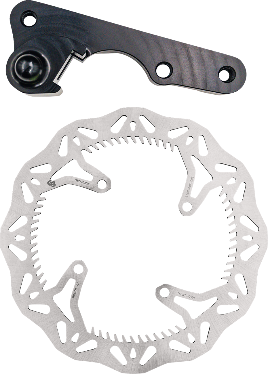 GBRAKES GBDOS216 Brake Rotor Kit with Caliper Relocation Bracket, Solid Mount