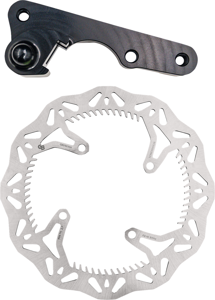 GBRAKES GBDOS216 Brake Rotor Kit with Caliper Relocation Bracket, Solid Mount