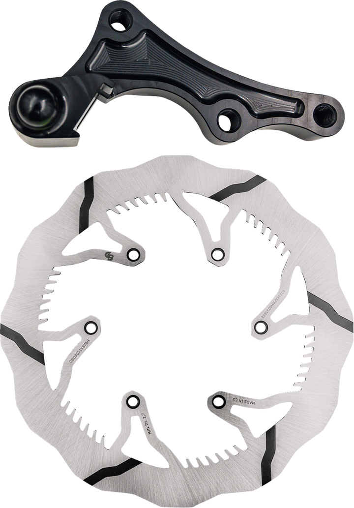 GBRAKES GBDOS221 Brake Rotor Kit with Caliper Relocation Bracket, Solid Mount