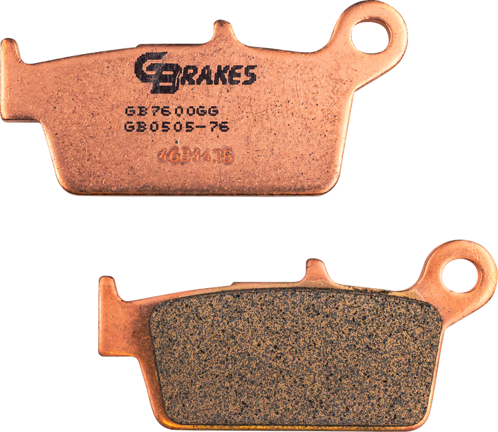 GBRAKES GB0505-76 Sintered Rear Motorcycle Brake Pads