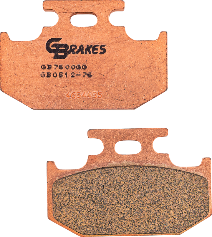 GBRAKES GB0512-76 Sintered Rear Motorcycle Brake Pads