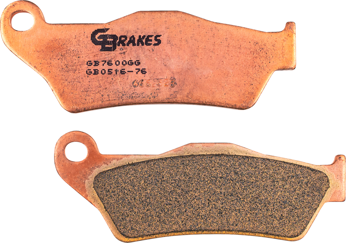 GBRAKES GB0516-76 Sintered Motorcycle Brake Pads for Front or Rear Applications