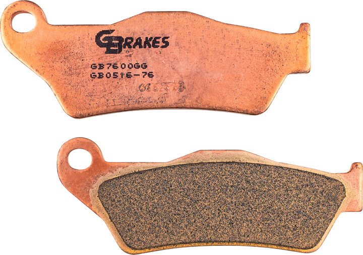 GBRAKES GB0516-76 Sintered Motorcycle Brake Pads for Front or Rear Applications
