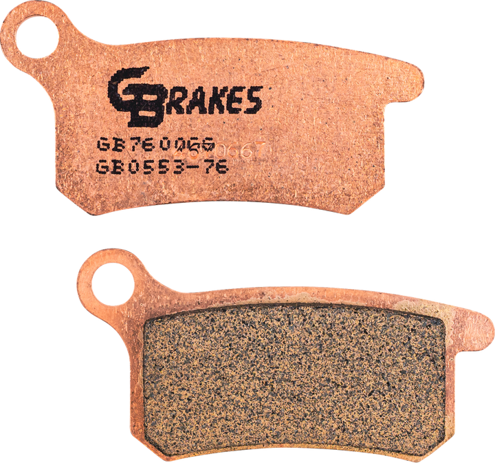 GBRAKES GB0553-76 Sintered Motorcycle Brake Pads for Front or Rear Applications