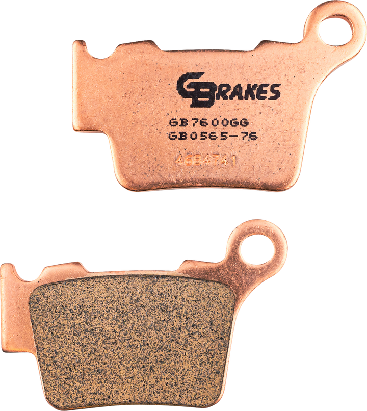 GBRAKES GB0565-76 Sintered Motorcycle Brake Pads for Front or Rear Applications