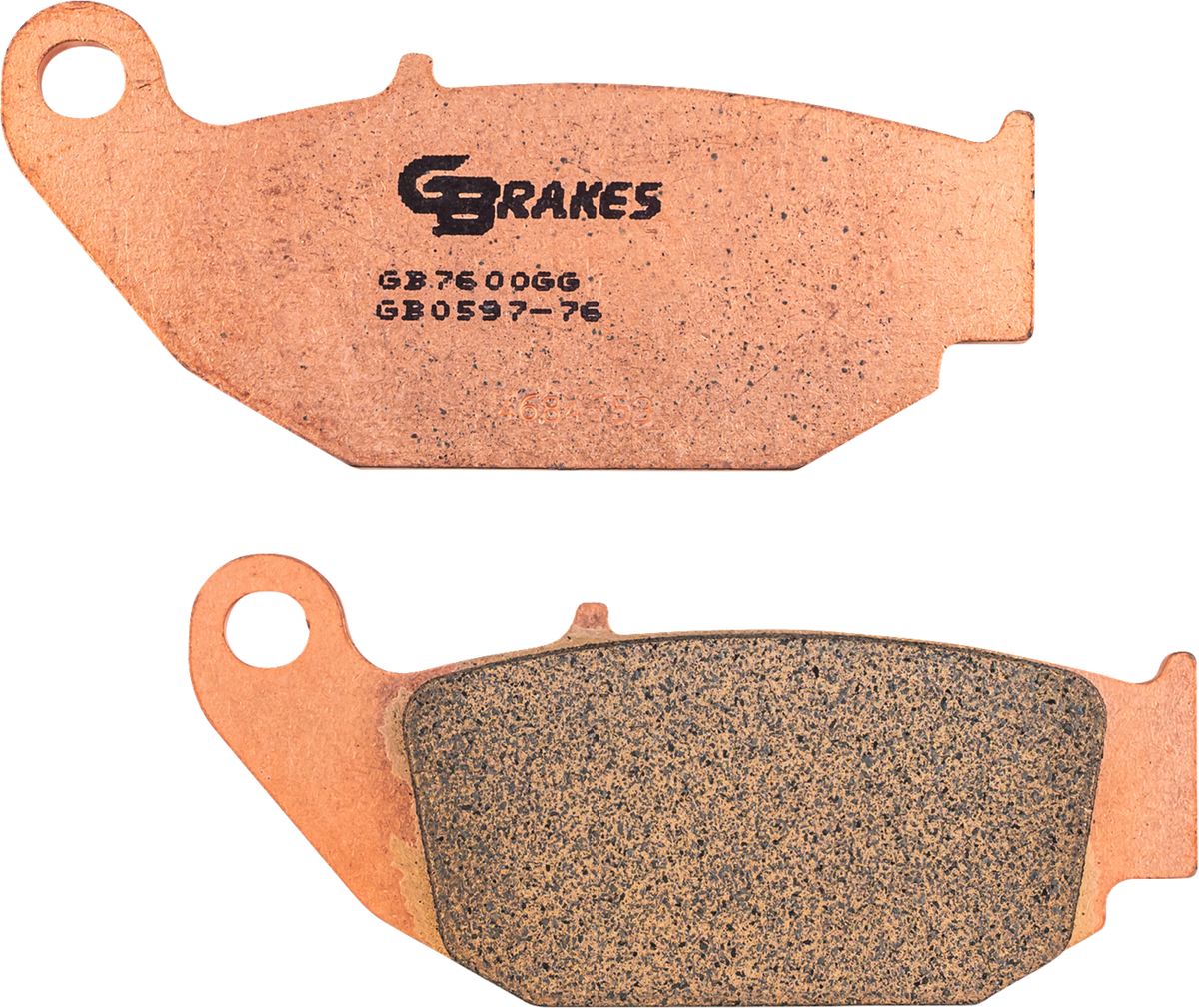 GBRAKES GB0597-76 Sintered Rear Motorcycle Brake Pads
